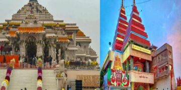 अयोध्या स्थित राम मंदिर और पटना का महावीर मंदिर।