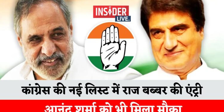 Congress की नई लिस्ट में राज बब्बर की एंट्री, आनंद शर्मा को भी मिला मौका