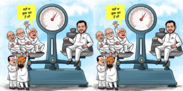 Tejashwi Yadav political poster, लालू यादव का ट्वीट पोस्टर, Nitish Modi Tejashwi comparison, तेजस्वी बनाम पांच नेता, Bihar election 2025 poster war
