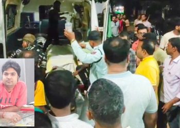 Bounsi Golibari Jeweller Photo, बांका बौंसी गोलीकांड तस्वीरें, Naveen Bhuvania jeweller death image, Bihar crime scene photo, सोना चांदी लूट बौंसी घटना