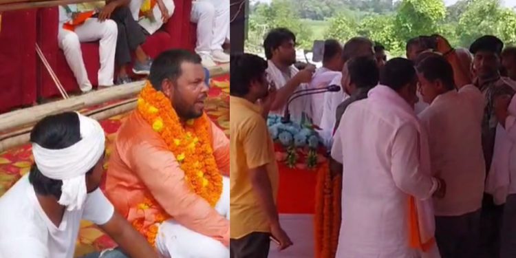 NDA सम्मेलन में बड़ा हंगामा.. बक्सर में बड़े नेताओं के सामने ही भिड़ गए कार्यकर्ता, रोकना पड़ा भाषण