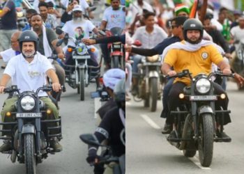 Rahul Gandhi और Tejashwi Yadav की Vote Adhikar Yatra में भीड़ का जनसैलाब.. बाइक पर दिखा नेताओं का टशन