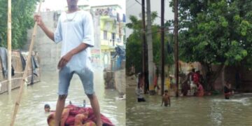 Flood In Saran: सोनार पट्टी के कठिया बाबा मंदिर तक आ रहा नाव.. सैकड़ों मकान बाढ़ की चपेट में