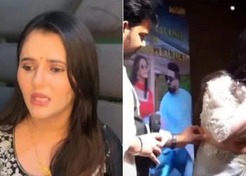 पवन सिंह ने मंच पर छू लिया एक्ट्रेस का कमर.. अंजलि राघव ने कहा- बहुत बुरा लगा, रोने लगी