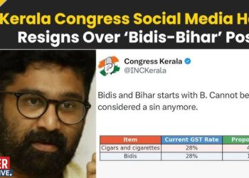 Congress Bihar tweet controversy, Kerala Congress social media head resigns, Tejashwi Yadav on Congress tweet, BJP JDU attack on Congress Bihar, Bihar election 2025 controversy