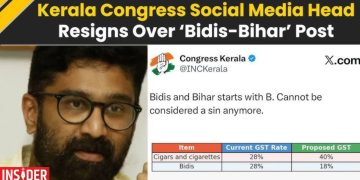Congress Bihar tweet controversy, Kerala Congress social media head resigns, Tejashwi Yadav on Congress tweet, BJP JDU attack on Congress Bihar, Bihar election 2025 controversy
