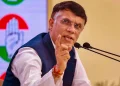 CWC Meeting Pawan Khera Speech Image, Congress Working Committee Historic Venue Photo, Pawan Khera Press Conference Pic, Samrat Choudhary Congress Attack Image