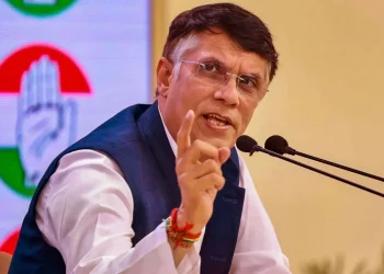 CWC Meeting Pawan Khera Speech Image, Congress Working Committee Historic Venue Photo, Pawan Khera Press Conference Pic, Samrat Choudhary Congress Attack Image