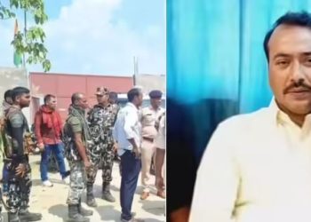 Siwan STF Raid Photo, Rais Khan Arrest Image, Bihar Police Action Siwan, हथियार बरामद सिवान STF, LJP Leader Rais Khan Arrest