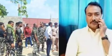 Siwan STF Raid Photo, Rais Khan Arrest Image, Bihar Police Action Siwan, हथियार बरामद सिवान STF, LJP Leader Rais Khan Arrest