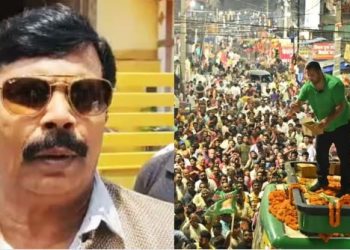 तेजस्वी यादव कलम बांटते हुए आनंद मोहन का बयान तेजस्वी पर तेज प्रताप यादव की प्रतिक्रिया मोकामा में तेजस्वी की बिहार अधिकार यात्रा बिहार चुनाव 2025 कलम विवाद