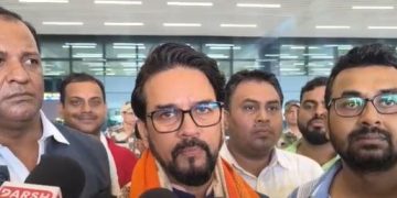 Anurag Thakur statement image, अनुराग ठाकुर का बयान फोटो, BJP vs RJD Bihar politics, PM Modi mother video controversy, Tejashwi Yadav Bihar news