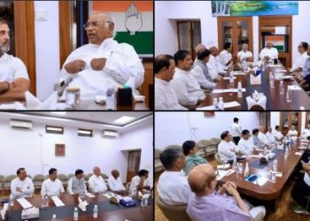 मल्लिकार्जुन खरगे से मुलाकात करते बिहार कांग्रेस नेता Bihar Election 2025 Congress Seat Sharing News बिहार कांग्रेस अध्यक्ष राजेश राम प्रेस वार्ता INDIA गठबंधन बैठक बिहार 2025