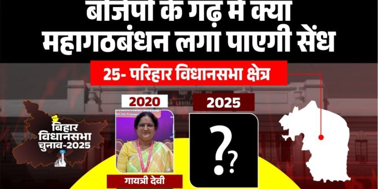 परिहार विधानसभा चुनाव 2020 परिणाम Gayatri Devi BJP winner Parihar seat Ramchandra Purve RJD defeat in Parihar Parihar Vidhansabha caste equation Bihar सीतामढ़ी जिले की राजनीति परिहार सीट