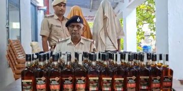 मोकामा शराब बरामदगी, हाथीदह थाना पुलिस कार्रवाई, बिहार में शराब तस्करी, पिकअप से बरामद शराब
