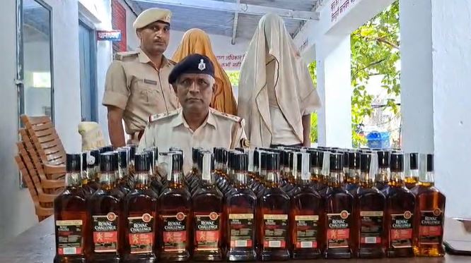 मोकामा शराब बरामदगी, हाथीदह थाना पुलिस कार्रवाई, बिहार में शराब तस्करी, पिकअप से बरामद शराब