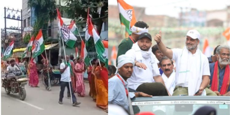 INDIA is Ready to March.. रात से ही गांधी मैदान में जुटे हैं महागठबंधन के कार्यकर्ता