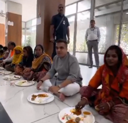 अमित शाह के जन्मदिन पर गुजरात के उपमुख्यमंत्री हर्ष संघवी का अनोखा कदम: सफाई कर्मचारियों संग सादा भोजन, शहर को स्वच्छ रखने वाले योद्धाओं का सम्मान