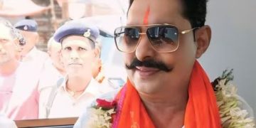 Anant Singh nomination Bihar photo, Mokama election 2025 image, Neelam Devi MLA picture, JDU RJD Bihar seat sharing visuals, Bihar election first phase nomination photo