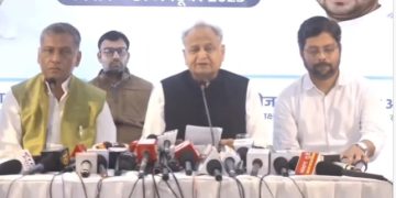 Ashok Gehlot attacking NDA in Bihar press conference” “अशोक गहलोत प्रेस कॉन्फ्रेंस पटना” “NDA manifesto controversy Bihar” “नीतीश कुमार पर अशोक गहलोत का बयान”