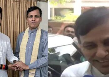 Chirag Paswan BJP Meeting Image Nityanand Rai with Chirag Paswan Photo Bihar NDA Seat Sharing Talks 2025 Chirag Paswan Delhi Meeting News