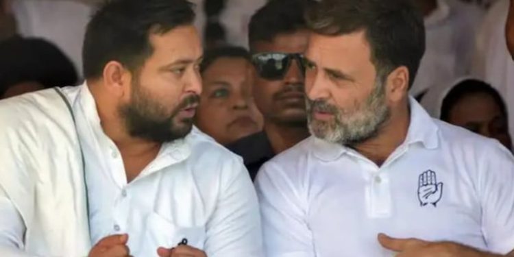 Mahagathbandhan seat dispute Bihar 2025, लालगंज कांग्रेस RJD विवाद, Bihar election Congress RJD news, Bihar political tension 2025