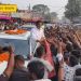 Prashant Kishor addressing rally in West Champaran Jan Suraaj Party Bihar campaign photo Prashant Kishor attack on Amit Shah image Prashant Kishor Bihar election 2025 speech Prashant Kishor Jan Suraaj supporters crowd picture