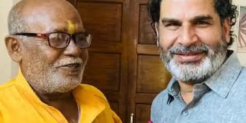 जनार्दन यादव BJP छोड़ते हुए प्रशांत किशोर और जनार्दन यादव जन सुराज में बिहार की राजनीति में जन सुराज अभियान BJP को झटका बिहार में