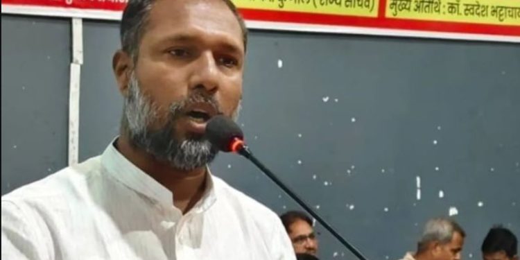 Patna Highcourt Bhojpur Badgaon case judgment Manoj Manzil CPI ML leader after court verdict Bhojpur Badgaon kand protest by Bhakpa Male workers Patna Highcourt building image in Bihar news