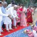 Nitish Kumar performing Chhath Puja with family at 1 Aney Marg Chirag Paswan offering Arghya to setting sun in Patna Samrat Choudhary performing Chhath Puja in Tarapur, Munger Nityanand Rai taking selfie with devotees at Ganga Ghat Hajipur Women devotees offering Arghya during Chhath Puja in Bihar