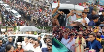 Nitish Kumar Roadshow Bihar 2025, नीतीश कुमार बारिश में रोड शो, Bihar Election Campaign 2025, Samastipur Darbhanga Madhubani Rally