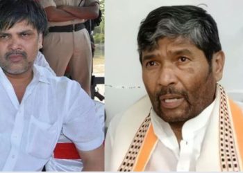 Pashupati Kumar Paras Patna meeting photo Surajbhan Singh joins RJD image Tejashwi Yadav and RJD leaders press conference RLJP party office Patna photo Bihar Mahagathbandhan 2025 political meeting image