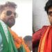 Khesari Lal Yadav addressing media on development vs religion debate Ravi Kishan public statement reaction Bihar politics 2025 Crowd at political rally discussing temples and jobs in Bihar Celebrity politicians in Bihar election campaign 2025