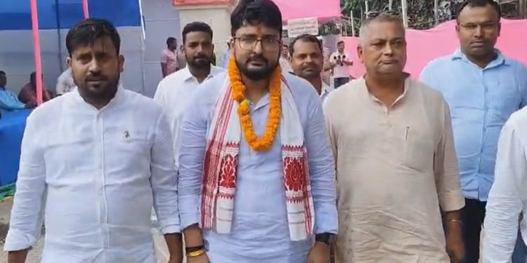 Rituraj NDA nomination Ghosi Bihar 2025, घोसी विधानसभा ऋतुराज नामांकन, Bihar election NDA candidate Rituraj, Ghosi Bihar political rally