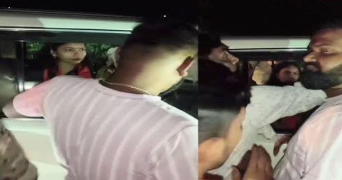 BJP MLA Sangeeta Kumari faces protest during Mohania election campaign Villagers protesting against MLA in Mohania Bihar Sangeeta Kumari in car amid protest in Kaimur district Bihar Bihar election 2025 Mohania constituency political tension