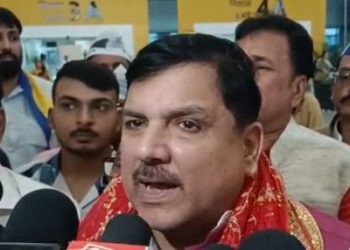 Sanjay Singh Patna speech, AAP Bihar campaign photo, Modi Yogi criticism by Sanjay Singh, Bihar election AAP entry, Sanjay Singh addressing rally in Patna