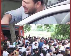 राघोपुर पहुंचे तेजस्वी यादव, जनता के बीच भोजन का लिया आनंद