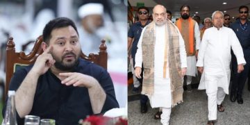 Tejashwi Yadav attacks NDA over CM face issue बिहार चुनाव 2025 में तेजस्वी यादव का एनडीए पर हमला Amit Shah and Nitish Kumar Bihar election controversy Bihar Mahagathbandhan CM candidate announcement