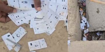 VVPAT parchiyan Bihar image, RJD tweet against Election Commission, Bihar Election 2025 controversy photo, Maharajganj VVPAT issue picture, सिवान चुनाव विवाद की तस्वीर