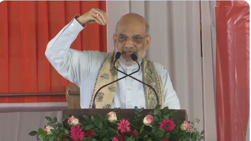 अमित शाह मुजफ्फरपुर जनसभा भाषण Bihar Election 2025 Amit Shah Rally Amit Shah Lalu Yadav Attack Speech अमित शाह वैशाली रैली बिहार NDA Rally in Muzaffarpur Bihar