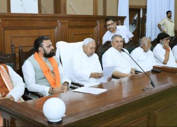 “Bihar Election 2025 NDA Victory Image” “Samrat Chaudhary Leading in Bihar Elections” “Prem Kumar Wins Gaya Seat Bihar Election” “Maheshwar Hazari Kalyanpur Result” “Bihar Election Counting Center Photo”