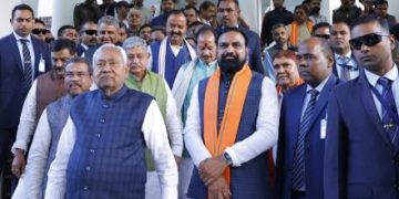 Nitish Kumar Cabinet Meeting Patna Bihar NDA Government Department Allocation JDU BJP Portfolio Discussions Bihar Bihar Cabinet Expansion News