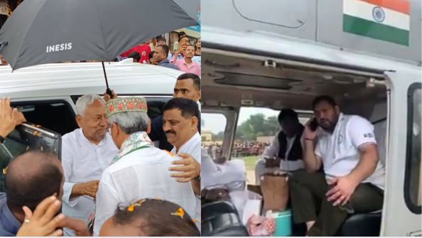 Cyclone Montha Bihar Impact Image, Priyanka Gandhi Bihar Rally Cancelled, Nitish Kumar Road Show Bihar, Tejashwi Yadav Virtual Campaign