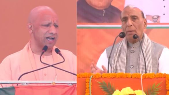 राजनाथ सिंह बिहार रैली में संबोधन करते हुए योगी आदित्यनाथ अररिया जनसभा में जनता को संबोधित करते हुए मोहन यादव सीतामढ़ी में मंदिर दर्शन के बाद सभा में बोलते हुए सम्राट चौधरी चुनाव प्रचार के दौरान मीडिया से बात करते हुए विजय कुमार सिन्हा का चुनावी भाषण बिहार में