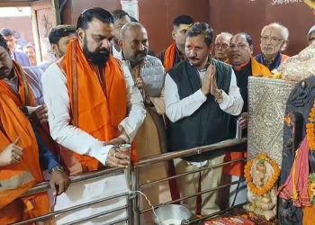 Samrat Choudhary at Hariharnath Temple Sonepur Bihar Deputy CM Temple Visit Sonepur Samrat Choudhary Media Interaction Sonepur Hariharnath Mandir Sonepur Devotees
