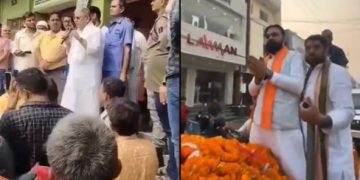 Mokama Roadshow Samrat Chaudhary Lalan Singh Lalan Singh Viral Video Bihar RJD Congress Reaction on Lalan Singh Statement Modi Nitish Alliance Under Fire in Bihar Election