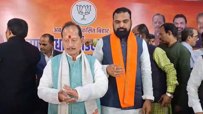 Samrat Choudhary Bihar BJP Leader Photo, Vijay Sinha Bihar BJP Upneta Image, Bihar BJP Meeting Latest Picture