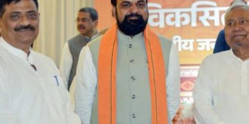 Bihar BJP MLA Meeting Cancel News Image Nitish Kumar Resignation Update Photo Gandhi Maidan Oath Ceremony Preparation Visual NDA Bihar Political Meeting Graphic Bihar New Government Formation Image