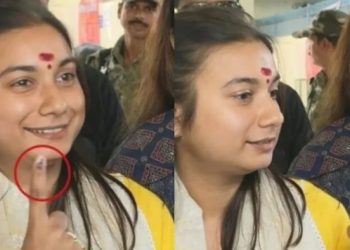 Shambhavi Chaudhary ink mark photo viral, Patna DM clarification Bihar election, Shambhavi Chaudhary voting controversy, Shambhavi Chaudhary with ink on both fingers