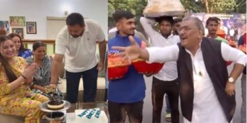 तेजस्वी यादव ने आधी रात को परिवार के साथ काटा केक.. राबड़ी आवास के बाहर जमकर डांस, लगे पोस्टर